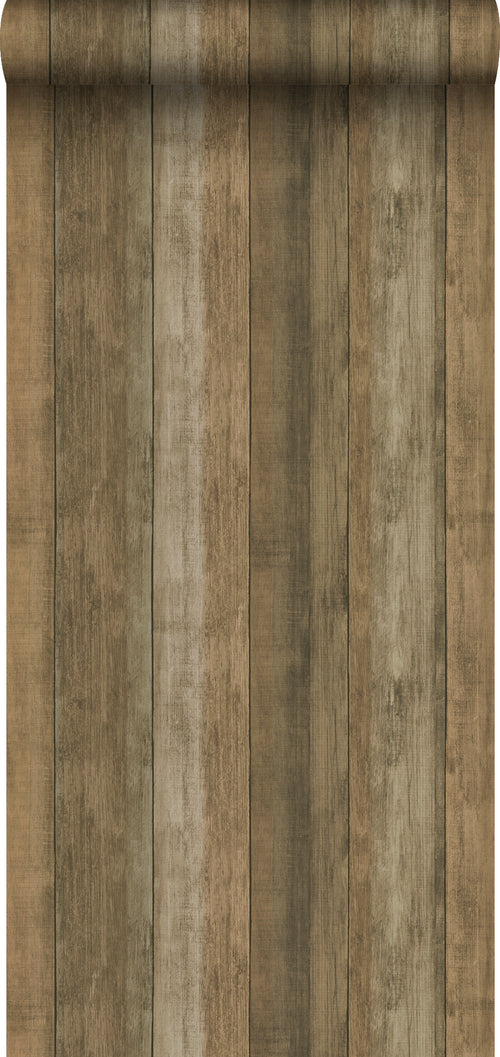 Sanders & Sanders behang houtlook bruin - 53 cm x 10 m - 640052