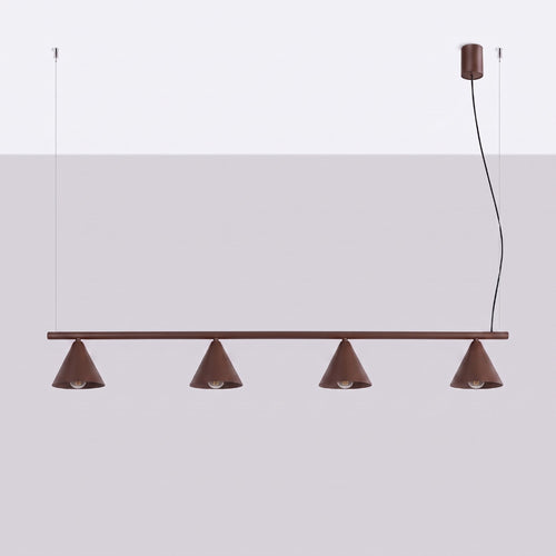 Sollux Lighting Kroonluchter NOX 4L bruin - 122x14x215cm