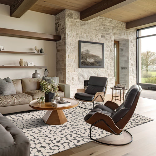 AFK Living vloerkleed Opus - reliëfeffect - grijs - 200 x 290 cm - vtwonen shop