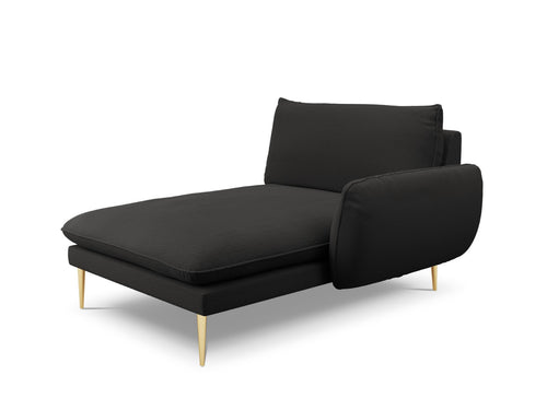 Cosmopolitan Design rechter chaise longue Vienna boucle, zwart - 170x110x95cm