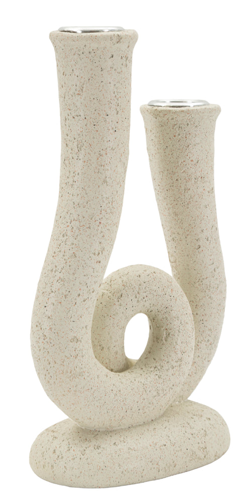 Mauro Ferretti kaarsenhouder - 12x7x20 cm - crème
