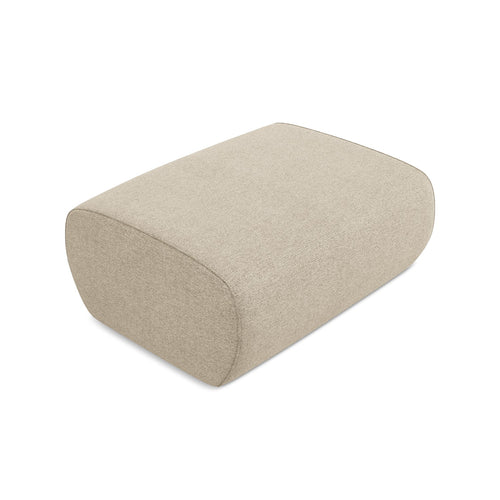 LaMiaSofa Poef Palermo - chenille stof - donkerbeige - 100x70x39