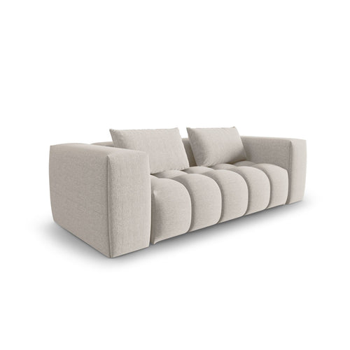 Cosmopolitan Design - Modulaire bank Verona 3-zits, structurele stof beige - 85x200x70cm