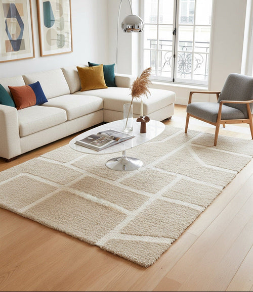 AFK Living vloerkleed Murmure - reliëfeffect - beige - 120x170 cm