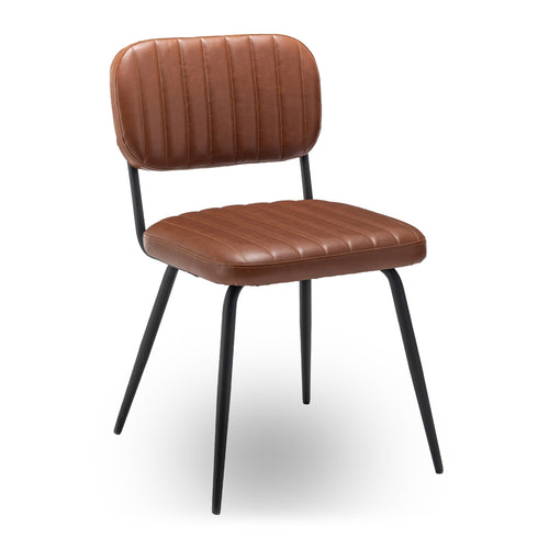 CALICOSY - Set van 2 SPARTE - Woonkamerstoelen - Bruin - 45x56x79 cm