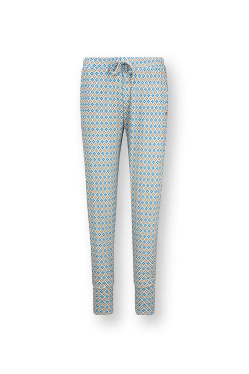 Pip Studio - Bobien Lange pyjamabroek - Dames - Mojo - Blauw - XL - vtwonen shop