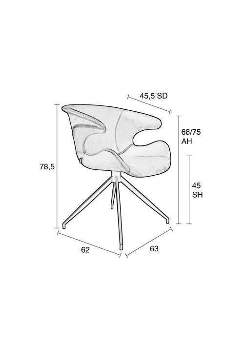 Zuiver Mia Eetkamerstoelen met armleuning Grijs - Set van 2 - vtwonen shop