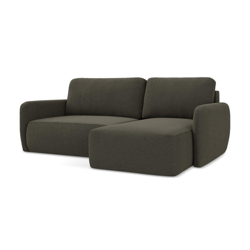 LaMiaSofa hoekbank rechts Corle - textuurstof - taupe - 207x148x86