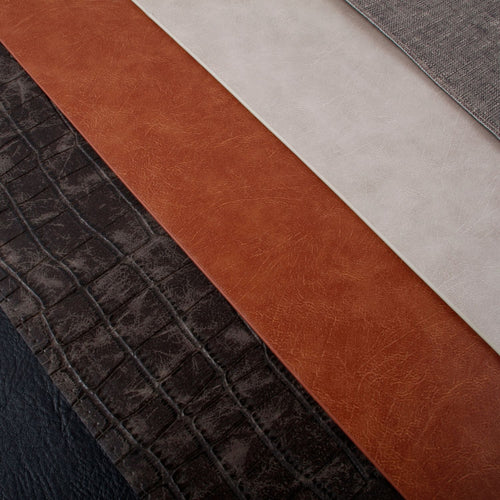 Bonbistro - Placemat 43x30cm lederlook donkerbruin Layer - Set van 4