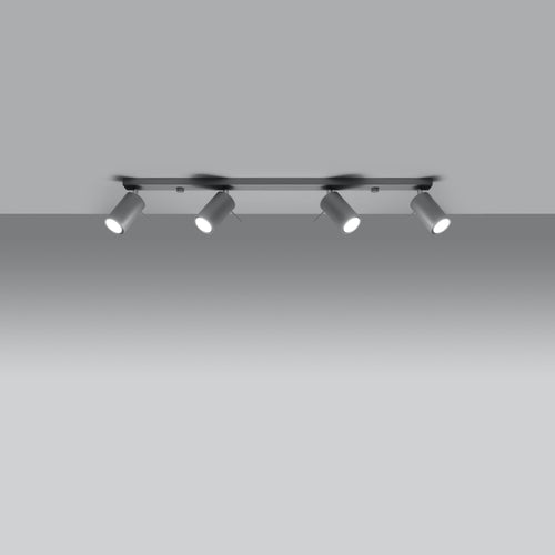 Sollux Lighting Plafondlamp RING 4L grijs - 80x6x16cm