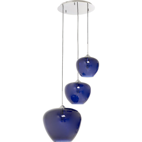 Kare Design Hanglamp Sphere 3 blauw - vtwonen shop