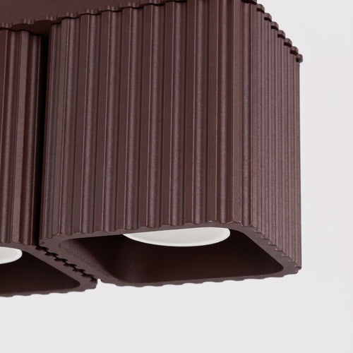 Sollux Lighting Plafondlamp RIFF 2 bruin GU10 - 20,5x10x12cm