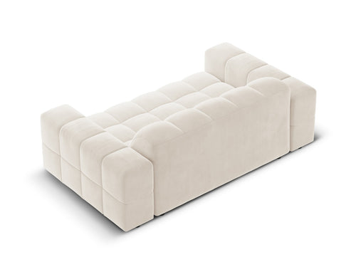 Cosmopolitan Design Bank Chicago 2-zits, flueel lichtbeige - 102x178x78cm