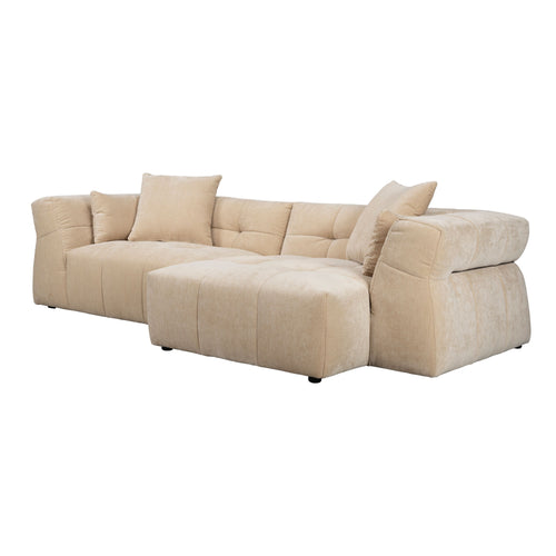 Dutchbone Hodge Bank met Chaise Longue Rechts Beige