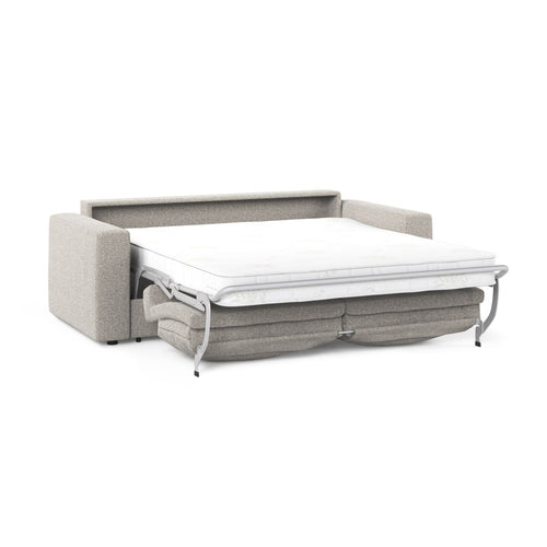 Cosmopolitan Design - Converteerbare bank Grena 3-zits, structurele stof zand - 100x205x90cm
