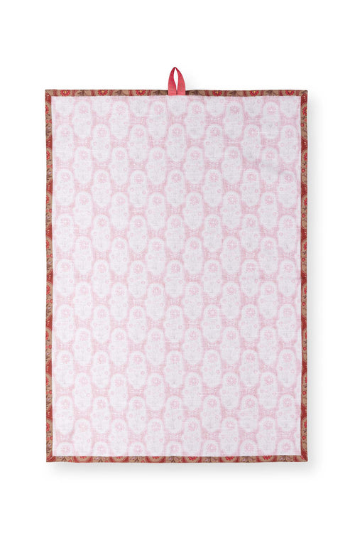 Pip Studio - Blooming Tales Bustani Pashmina Dark Red - Set van 2 Theedoeken - 50x70cm