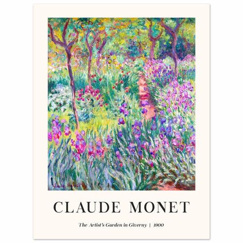 Artfulprints  Claude Monet - The artist's garden in Giverny   poster 30x40 cm - vtwonen shop