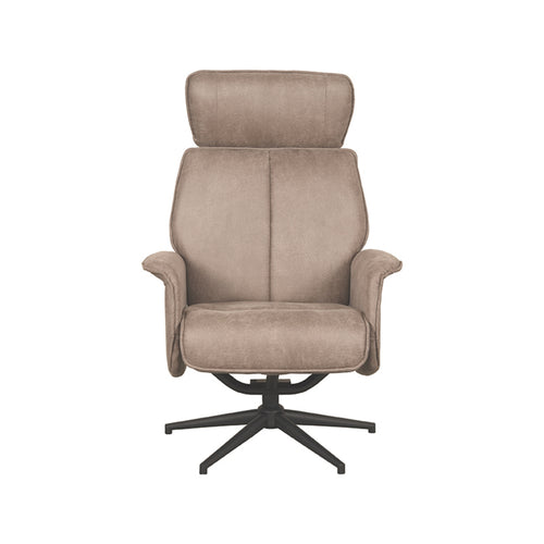 LABEL51 Relaxfauteuil Verdal - Taupe - Draaibaar
