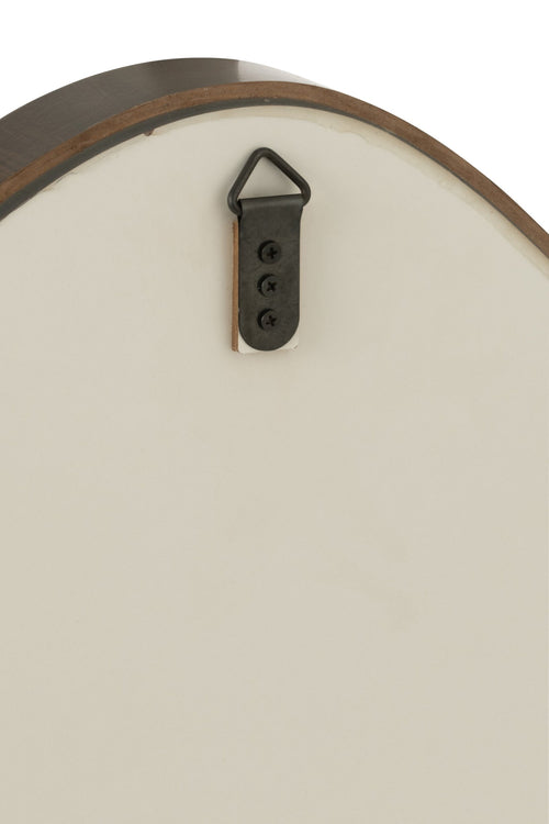 J-Line spiegel Abstract - hout/glas - donkerbruin - small - 70 x 61 cm