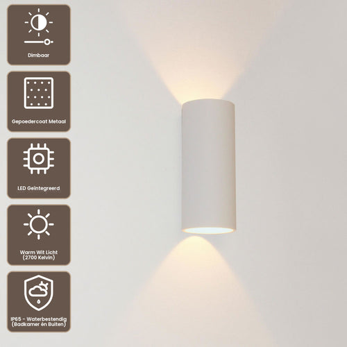 Artdelight Wandlamp Brody 2 - Wit