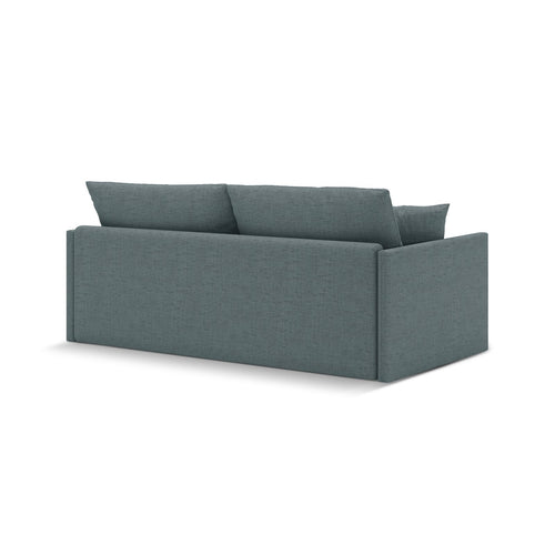 Cosmopolitan Design - Converteerbare bank Shannon 3-zits, structurele stof lichtblauw - 94x209x87cm
