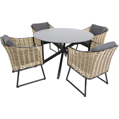 Lesli Living tuintafel Crest - zwart - Ø120x73cm