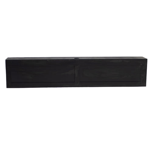 Giga Meubel Tv-meubel Zen - Zwart Mangohout - 200x30x40cm - vtwonen shop