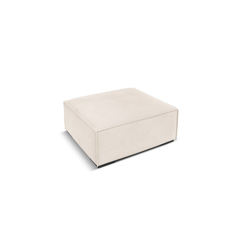 Cosmopolitan Design - Poef Turin structurele stof lichtbeige - 100x100x39cm