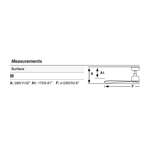 Faro PALMA Middelbruine DC-plafondventilator met IP44 DC-motor, 6 snelheden