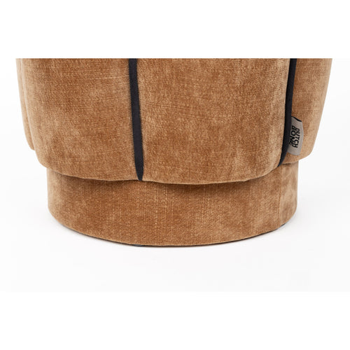 Dutchbone Donna Poef Velours Lichtbruin