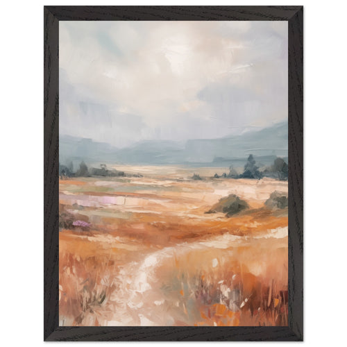 Artfulprints Poster met Lijst Abstract - Open field   - 30x40 cm - Meerkleurig