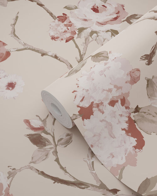 ESTAhome behang vintage bloemen roze - 53 cm x 10.05 m - 139476