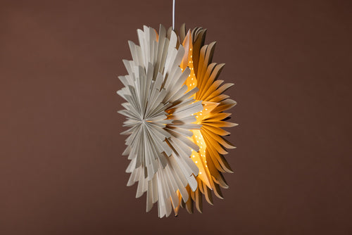 Rebellenclub Hanglamp Osaga - beige - Ø 46 cm
