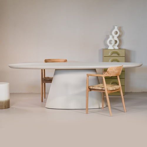 Giga Meubel Eettafel Cleo - Ovaal Beige - Eco Composiet - 200cm