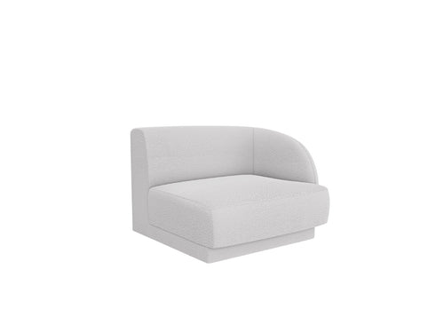 Micadoni rechter module Miley boucle lichtgrijs - 90x90x70cm