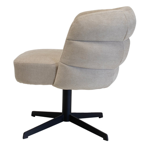 DÉJA Living Eetkamerstoel Félix - Metaal/Stof - Taupe - Set van 2