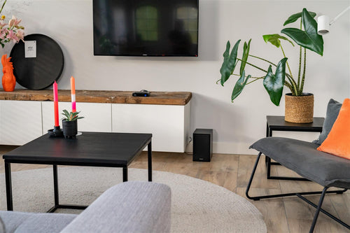 MaximaVida vierkante salontafel set Chicago XL zwart 60 cm - pinewood fineer