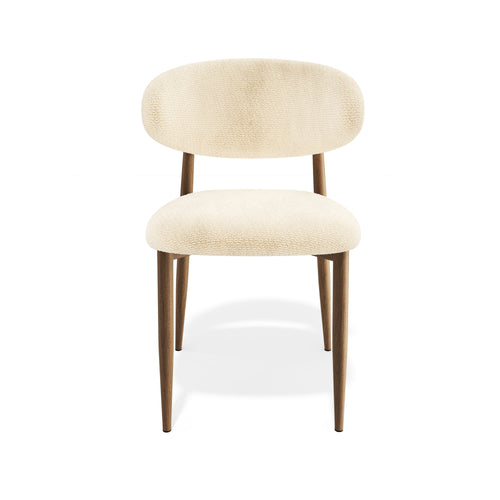 Premium Interiors - Set van 2 stoelen LINA - krullend fluweel crème 52cm
