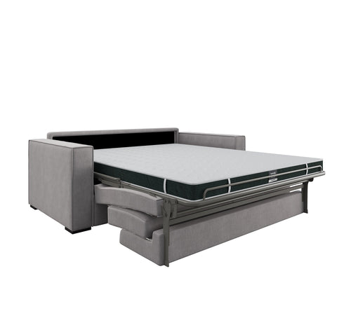 Sia Home - Rechte bank LEXY - Fluweel - Lichtgrijs - 206cm