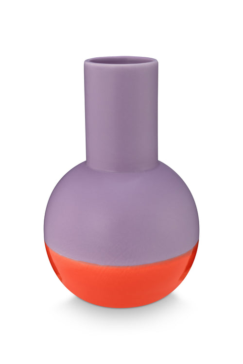 vtwonen - Vaas - Bloemenvaas - Keramiek - Rood/Lila - Set van 2