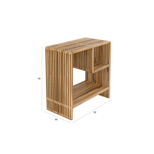 Housecraft Living Djia Bijzettafel/ Nachtkastje Teak Hout - Bruin - vtwonen shop