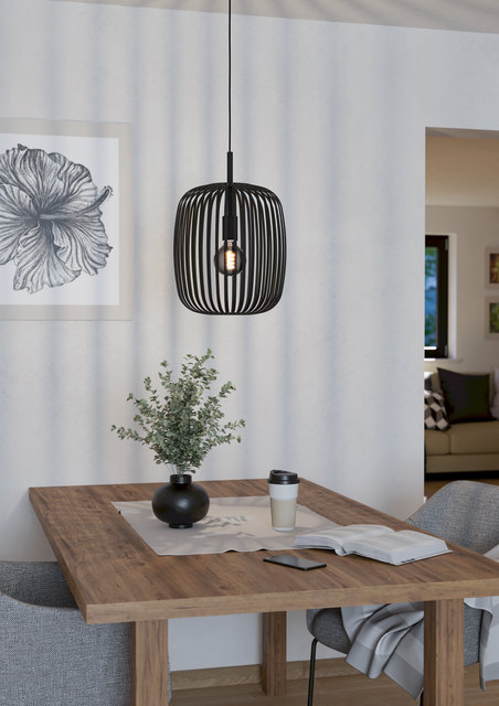EGLO hanglamp Romazzina - e27 - ø 32,5 cm - zwart/geelkoper - vtwonen shop