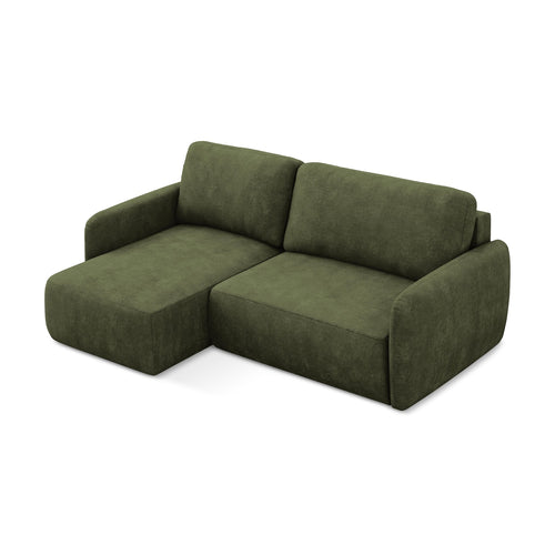 LaMiaSofa hoekbank links Corle - chenille stof - olijf - 207x148x86