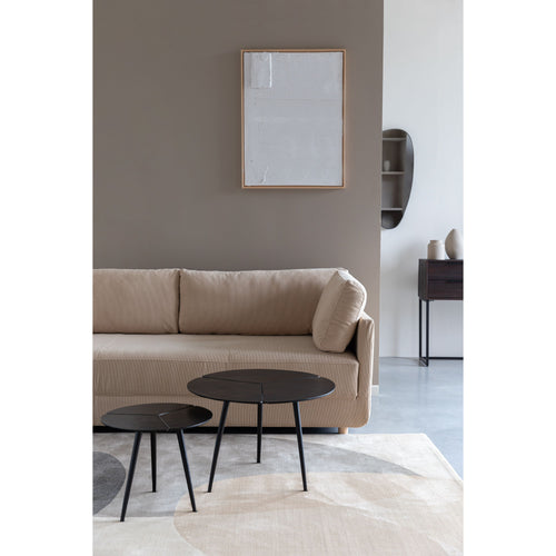 Housecraft Living Kourdeboer Bijzettafel Rond Aluminium Zwart - Set van 2 - vtwonen shop