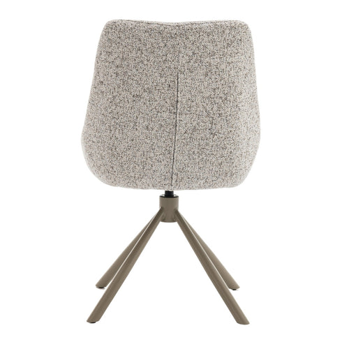 DÉJA Living Eetkamerstoel Malou - Beige/Taupe - Draaibaar - Set van 2 - vtwonen shop