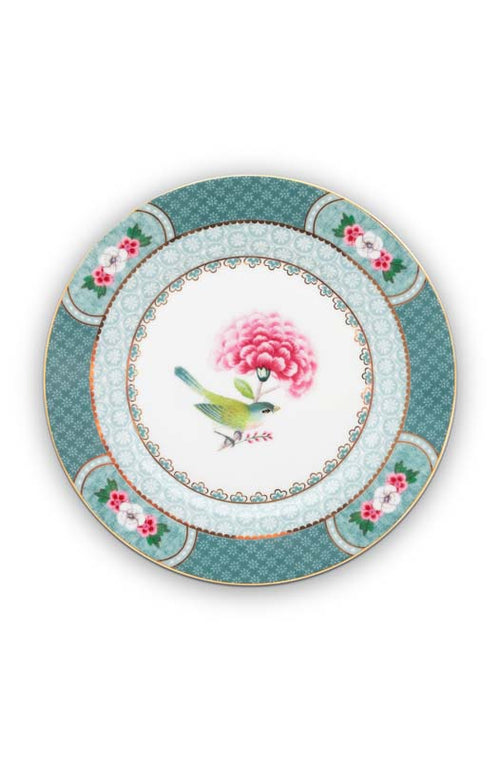 Pip Studio Blushing Birds Gebaksbordjes - Servies - Set van 4 borden - Blauw - 17cm - vtwonen shop
