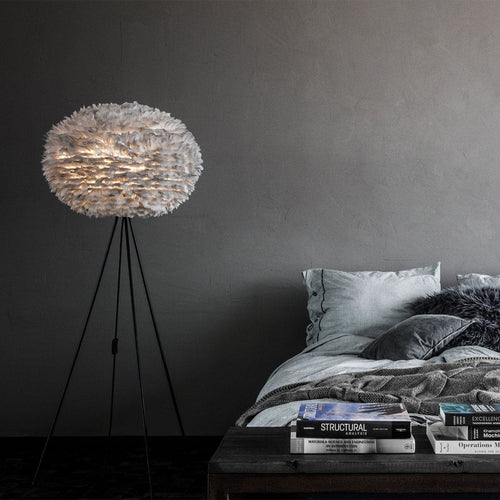 Umage Eos Large vloerlamp light grey - met tripod wit - Ø 65 cm - vtwonen shop