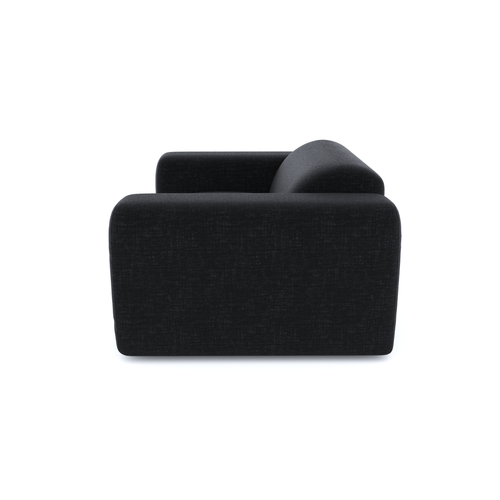 Sia Home - Fauteuil MYRA - Fluweel met structuur - Antraciet - 130cm - vtwonen shop