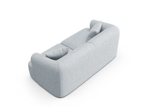 Cosmopolitan Design Modulaire bank Campi 2-zits, structurele stof lichtgrijs - 90x180x70cm