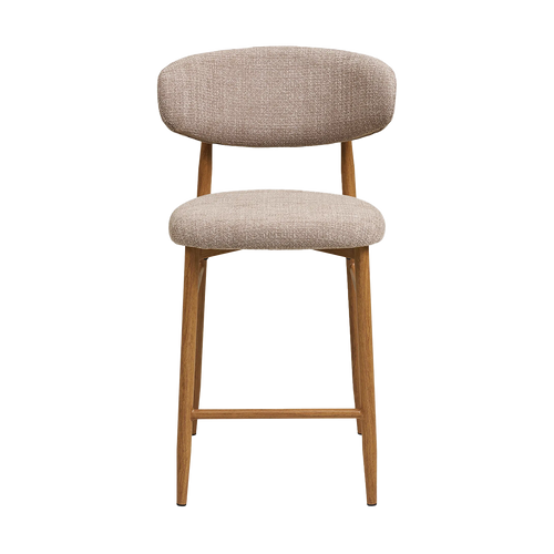 Nolon Jolien barkruk 65 cm taupe mixed  - naturel onderstel